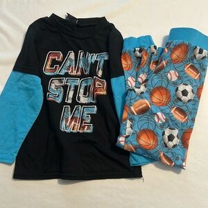 Quad Seven Boys pajama set. Size 5/6 Long sleeve and pants.